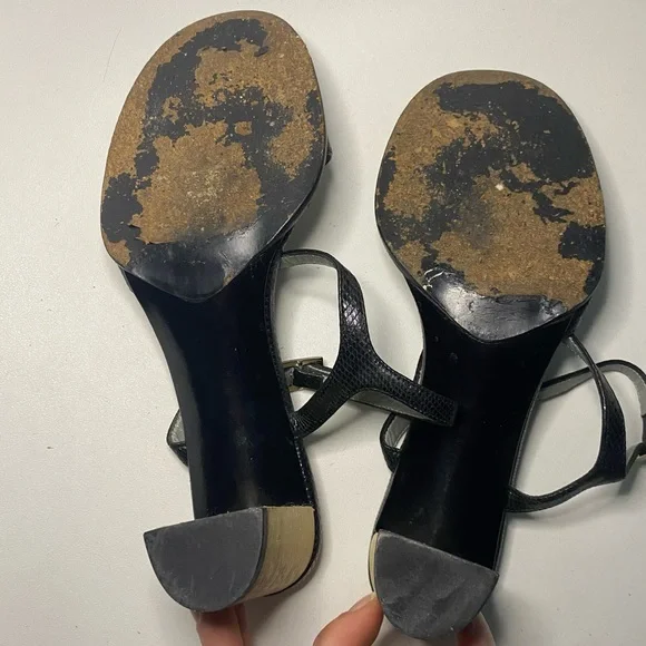 Gucci Black Block Heel Ankle Strap Sandal - Picture 8 of 16